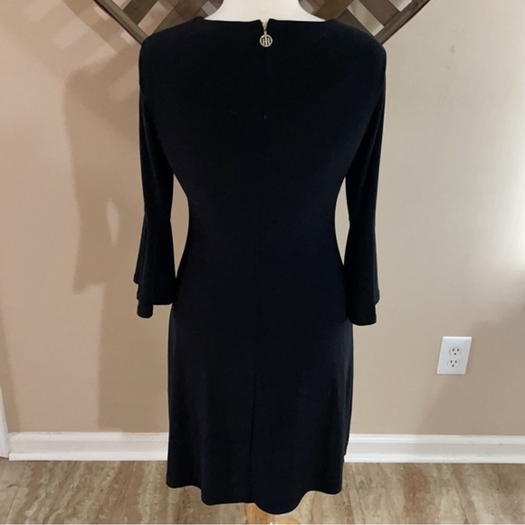 Tommy Hilfiger Black Bell Sleeve Sheath Dress - Picture 4 of 11
